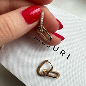 Mejuri Harris Pavé Diamond Convertible Link Earrings